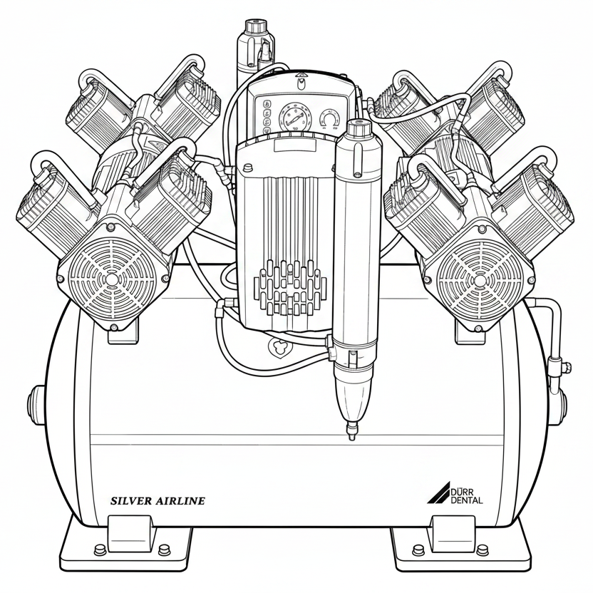 Dürr Dental Silver Airline – Bold Line Art