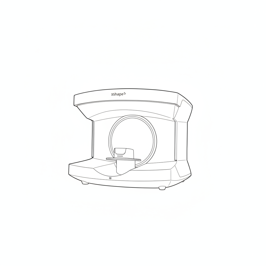 Strichzeichnung 3Shape Scanner