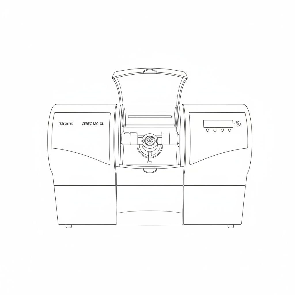 Strichzeichnung Sirona CEREC MC XL