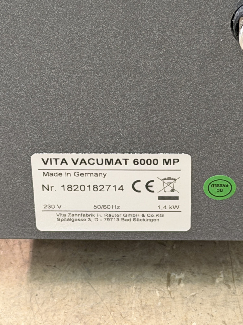 VITA VACUMAT 6000 MP Premium-Kombipressofen / Keramikofen
